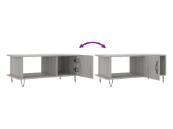 Mesa De Centro|vidaxl Mesa de centro 90x50x40 cm derivados de madeira sonoma Cinzento