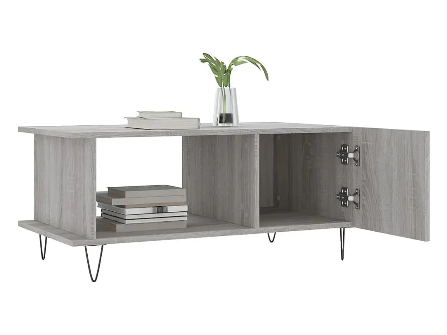 Mesa De Centro|vidaxl Mesa de centro 90x50x40 cm derivados de madeira sonoma Cinzento