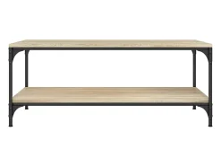 New vidaxl Mesa de centro 80x50x40 cm derivados madeira carvalho sonoma Natural claro