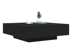 Mesa De Centro|vidaxl Mesa de centro 100x100x31 cm derivados de madeira Preto