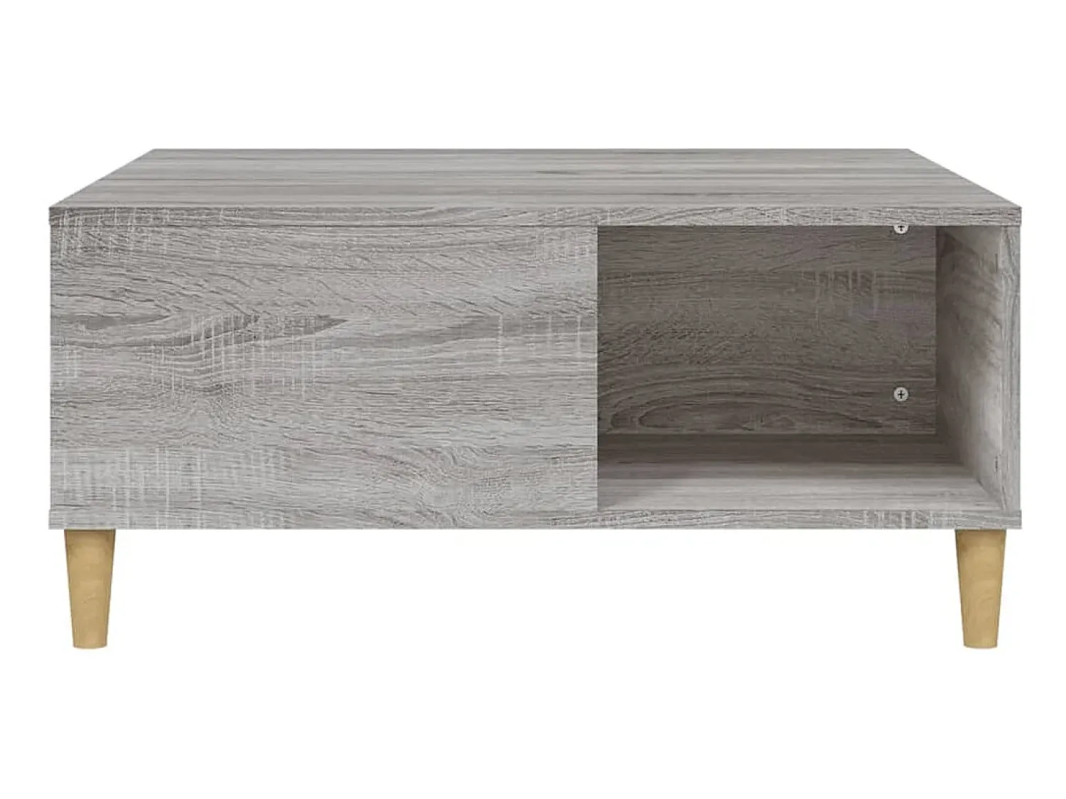 Mesa de centro 80x80x36,5 cm derivados madeira sonoma PT147559 Cinzento