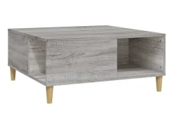 Mesa de centro 80x80x36,5 cm derivados madeira sonoma PT147559 Cinzento