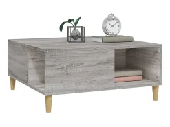Mesa de centro 80x80x36,5 cm derivados madeira sonoma PT147559 Cinzento