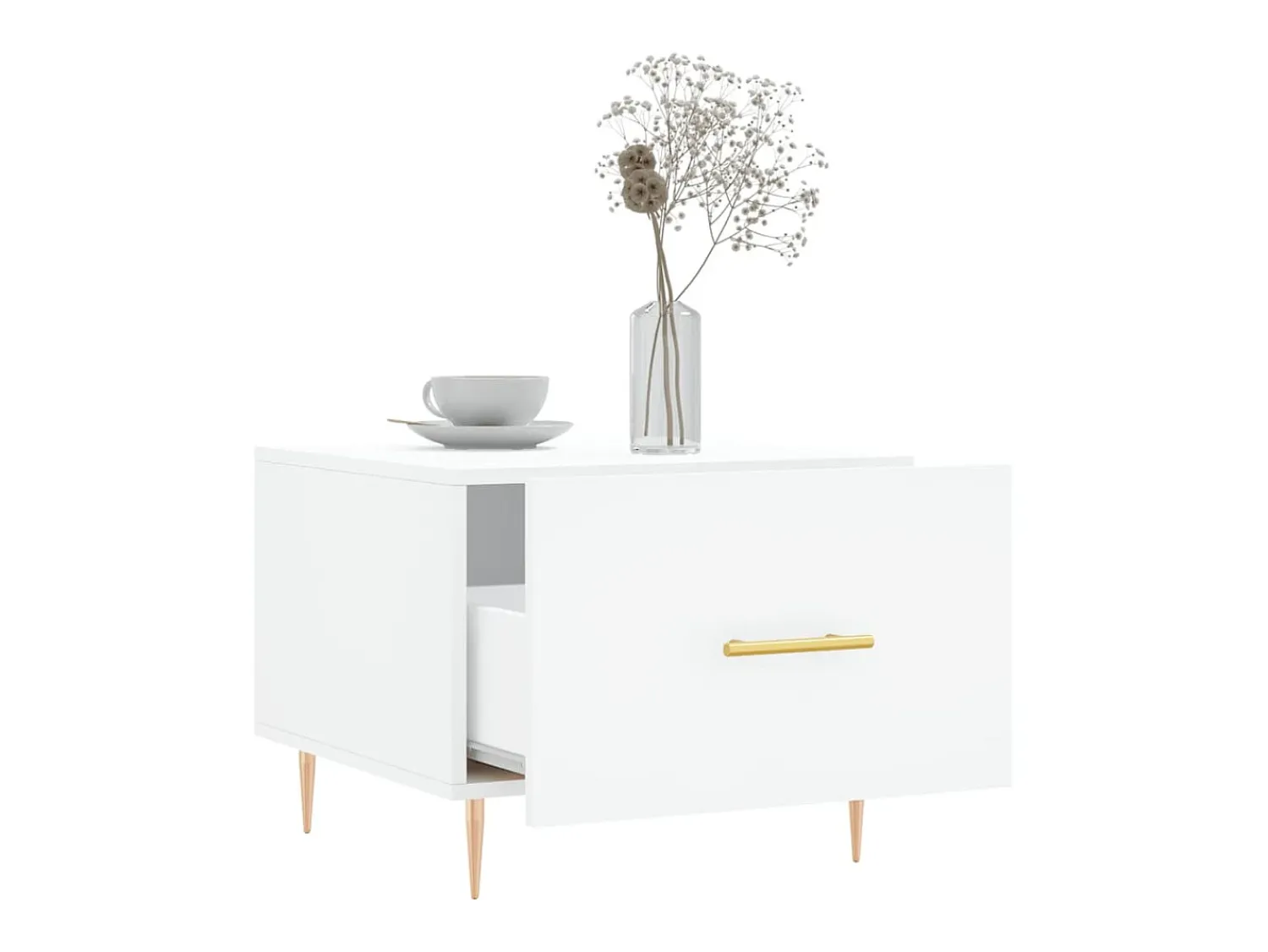 Discount Mesa de centro 50x50x40 cm derivados de madeira PT903176 Branco
