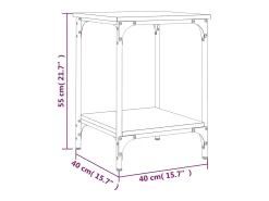 Mesa De Centro|vidaxl Mesa de centro 40x40x55 cm derivados de madeira carvalho sonoma Natural claro