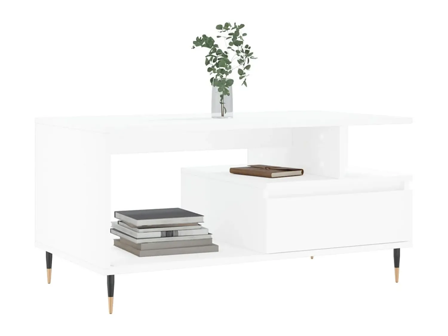 Mesa De Centro* Mesa de centro 90x49x45 cm derivados de madeira PT568507 Branco