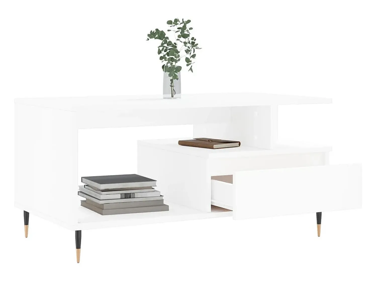 Mesa De Centro* Mesa de centro 90x49x45 cm derivados de madeira PT568507 Branco