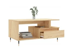Mesa de centro 90x49x45 cm derivados de madeira carvalho sonoma PT757954^ Mesa De Centro