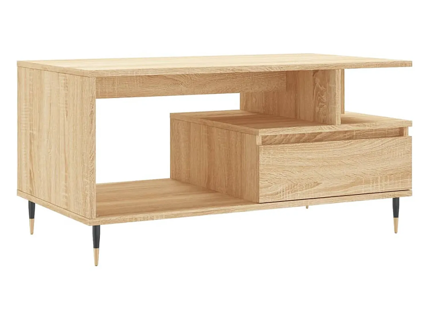 Mesa de centro 90x49x45 cm derivados de madeira carvalho sonoma PT757954^ Mesa De Centro