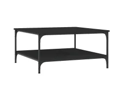 Mesa De Centro| Mesa de centro 80x80x40 cm derivados de madeira PT848709 Preto