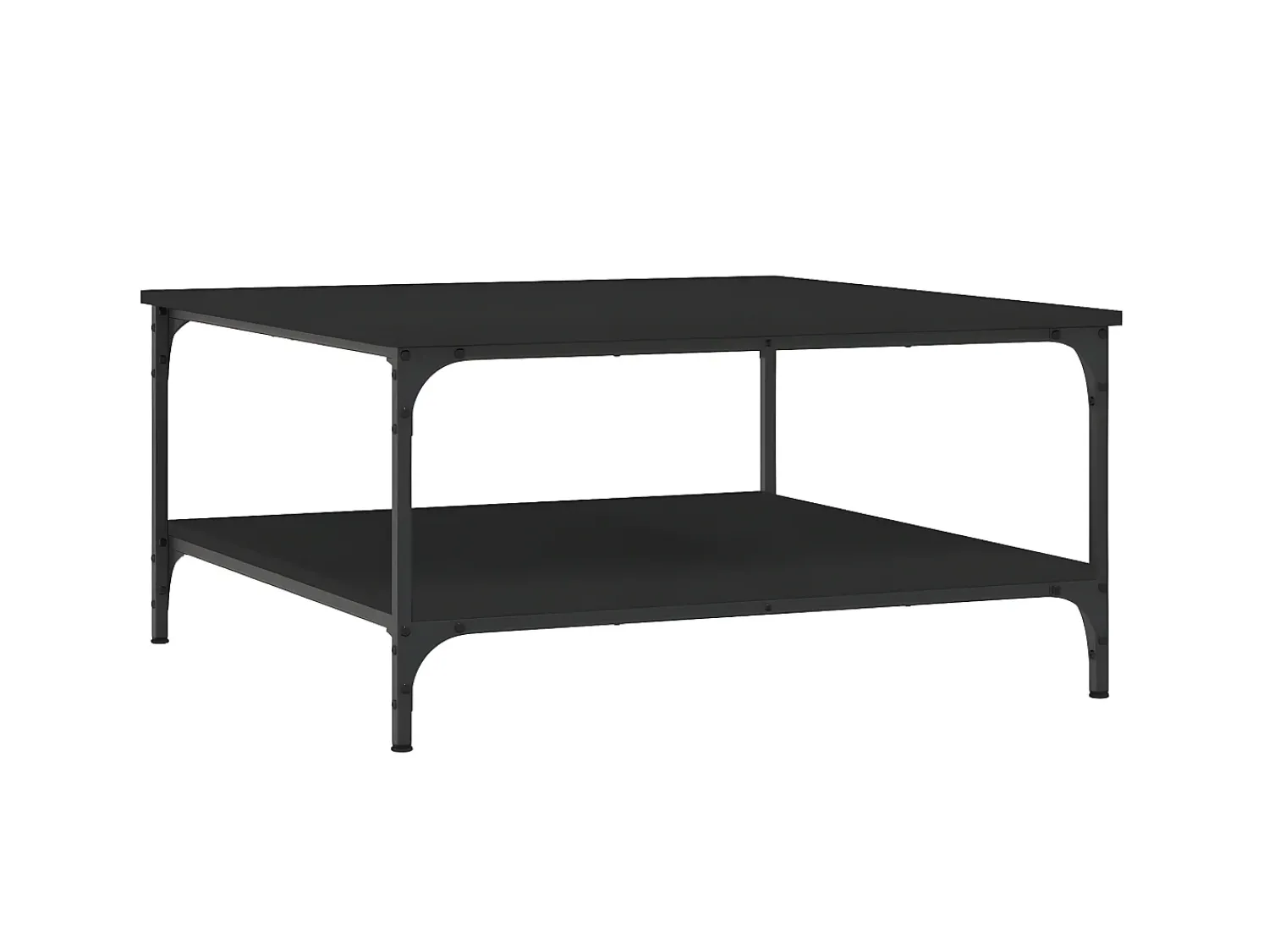Mesa De Centro| Mesa de centro 80x80x40 cm derivados de madeira PT848709 Preto