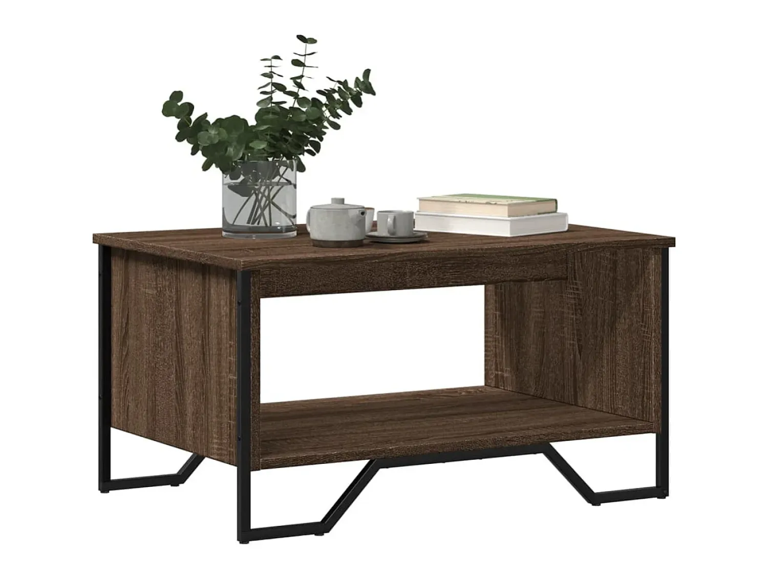 Mesa De Centro|vidaxl Mesa de centro 75x51x40 cm derivados madeira carvalho castanho Natural claro