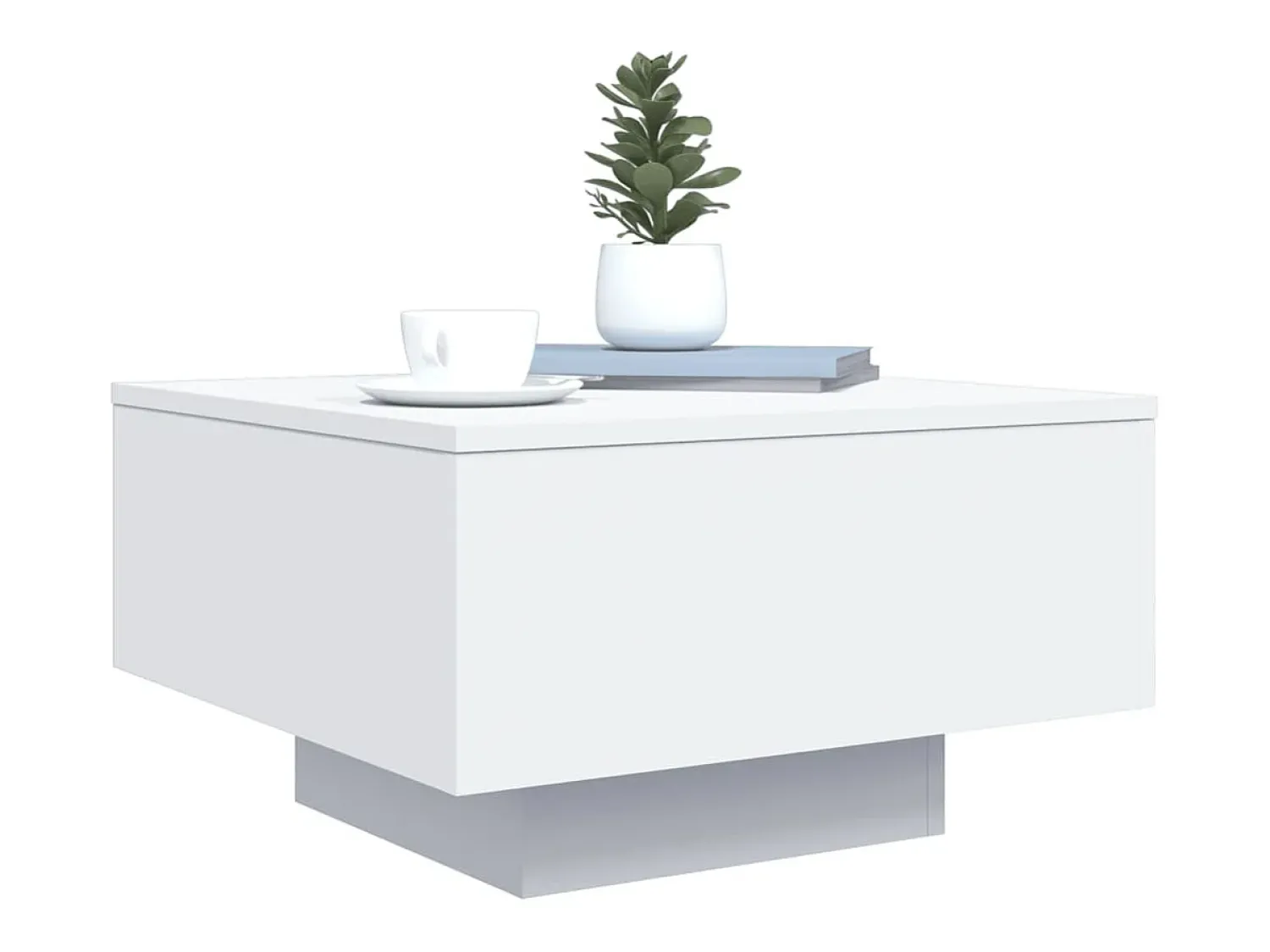 New vidaxl Mesa de centro 55x55x31 cm derivados de madeira Branco
