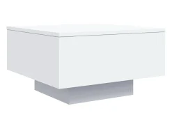 New vidaxl Mesa de centro 55x55x31 cm derivados de madeira Branco