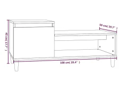 Clearance vidaxl Mesa de centro 100x50x45 cm derivados madeira carvalho sonoma Natural claro