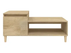 Clearance vidaxl Mesa de centro 100x50x45 cm derivados madeira carvalho sonoma Natural claro