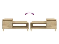 Clearance vidaxl Mesa de centro 100x50x45 cm derivados madeira carvalho sonoma Natural claro