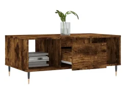 vidaxl Mesa de centro 90x50x36,5 cm derivados madeira carvalho fumado^ Mesa De Centro