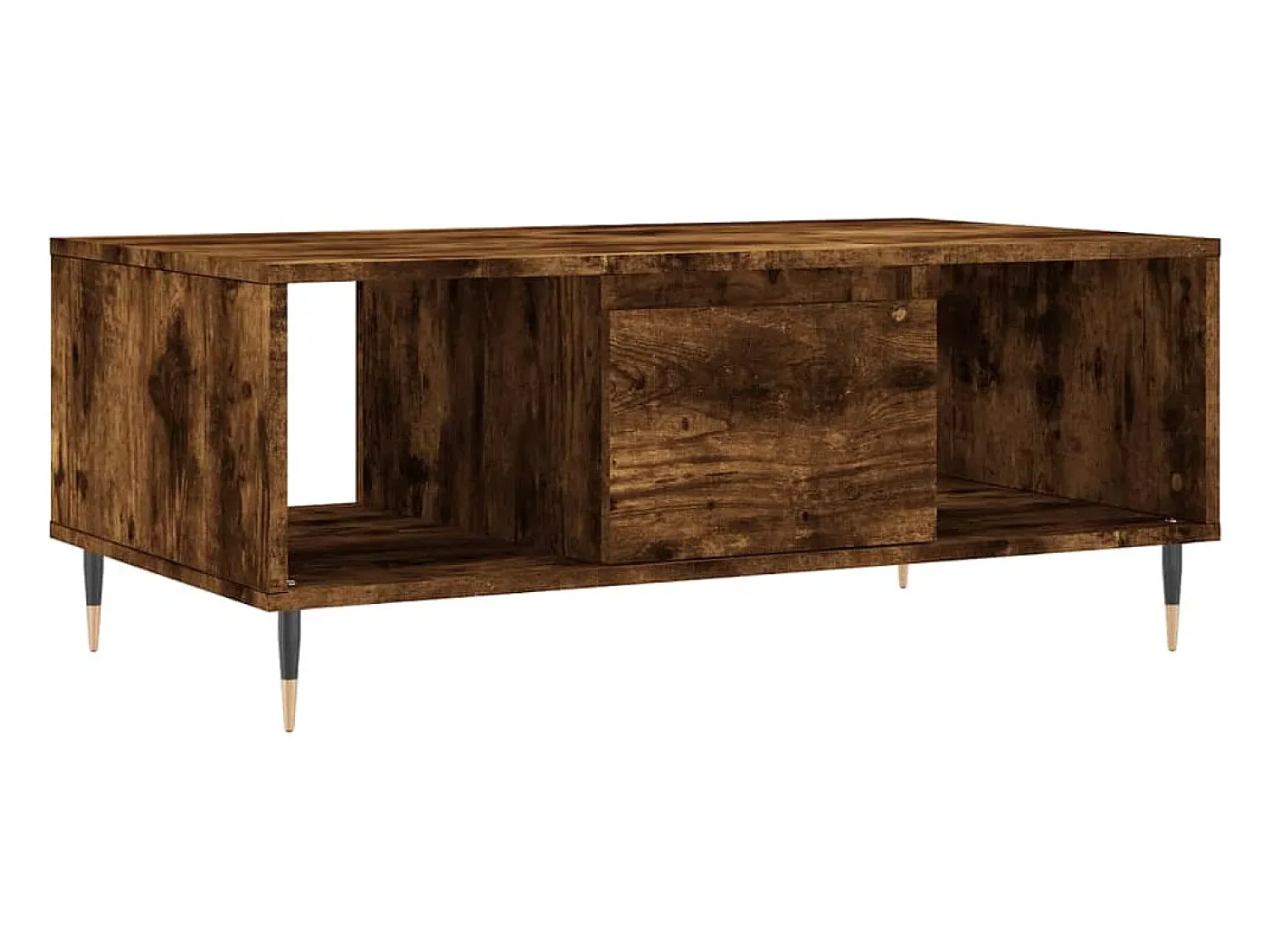 vidaxl Mesa de centro 90x50x36,5 cm derivados madeira carvalho fumado^ Mesa De Centro