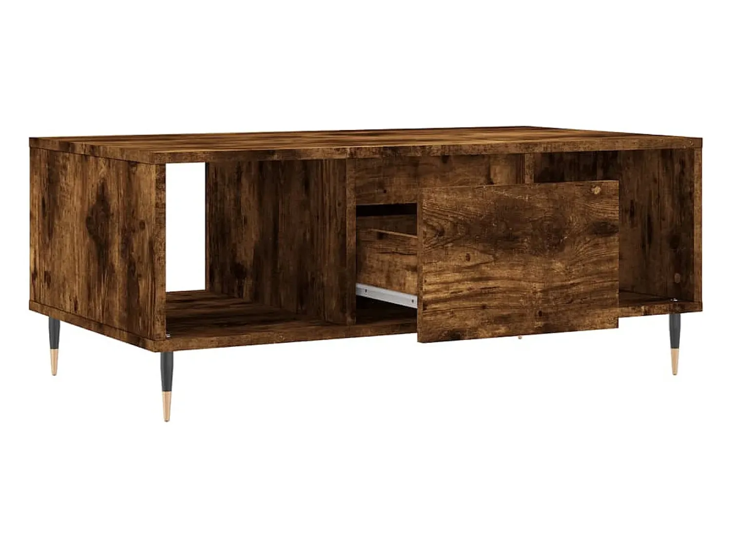 vidaxl Mesa de centro 90x50x36,5 cm derivados madeira carvalho fumado^ Mesa De Centro