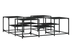Mesa De Centro* Mesa de centro 121x121x40 cm derivados de madeira PT878995 Preto