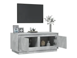 Móvel De Tv* Mesa de centro 102x50x44 cm derivados de madeira cinza cimento PT588766 Cinzento