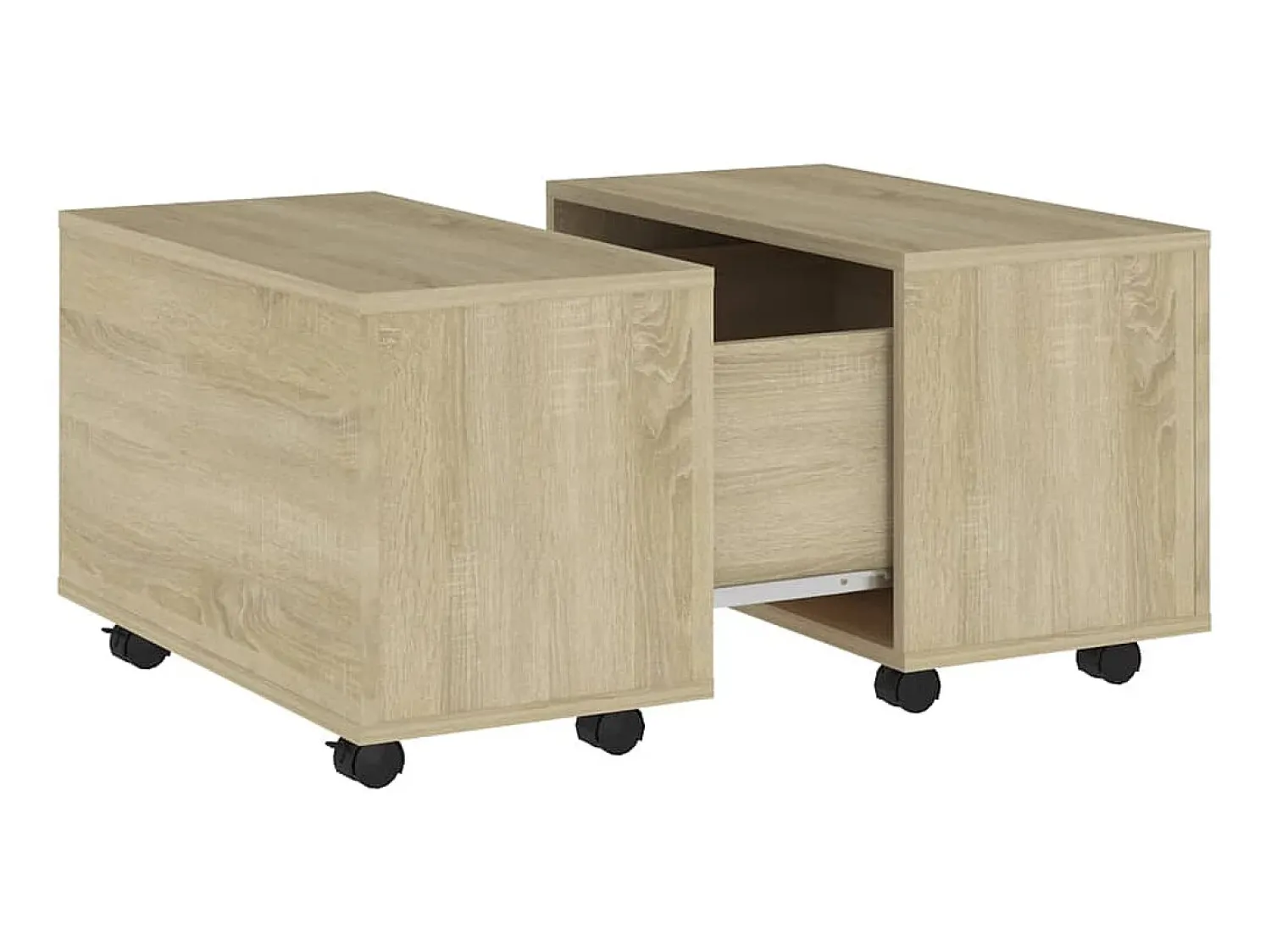 Mesa De Centro| Mesa de centro 60x60x38 cm derivados de madeira carvalho sonoma PT477024 Castanho
