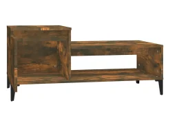 vidaxl Mesa de centro 100x50x45 cm derivados madeira carvalho fumado^ Mesa De Centro