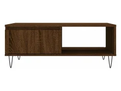Mesa De Centro|vidaxl Mesa de centro 90x60x35 cm derivados madeira carvalho castanho Natural claro