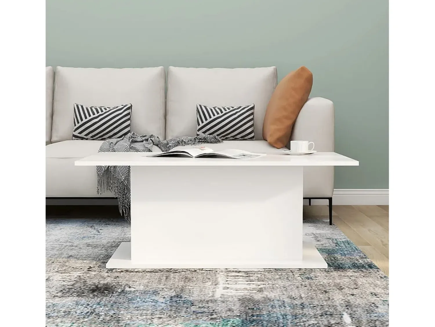 vidaxl Mesa de centro 102x55,5x40 cm derivados de madeira^ Mesa De Centro