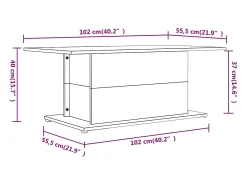 vidaxl Mesa de centro 102x55,5x40 cm derivados de madeira^ Mesa De Centro