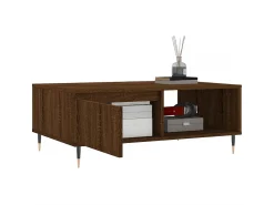 Mesa De Centro| Mesa de centro 90x60x35 cm derivados madeira carvalho PT407316 Castanho