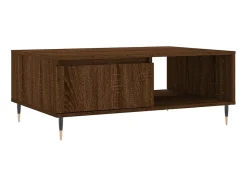 Mesa De Centro| Mesa de centro 90x60x35 cm derivados madeira carvalho PT407316 Castanho