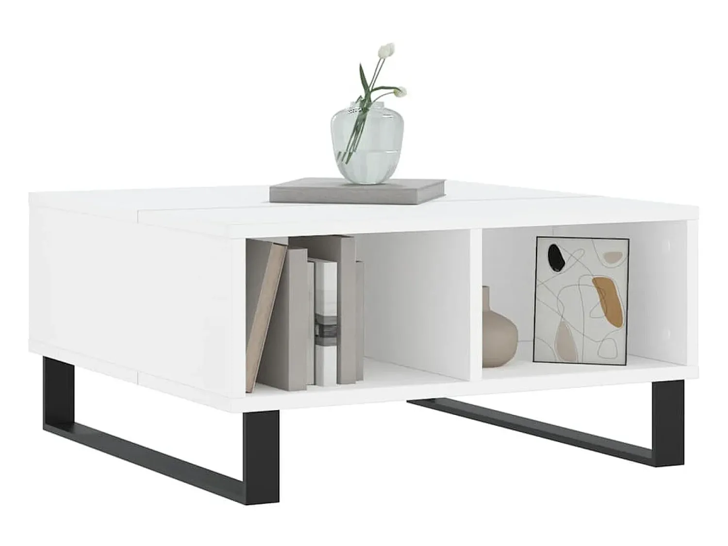Mesa De Centro* Mesa de centro 60x60x30 cm derivados de madeira PT728507 Branco