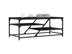 Mesa De Centro| Mesa de centro 100x49x40 cm derivados de madeira PT739526 Preto