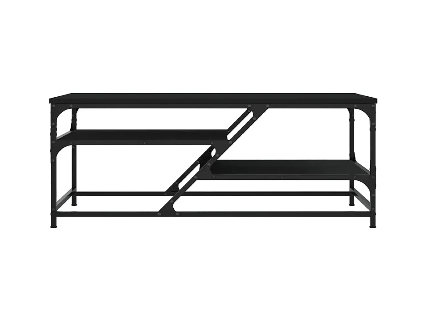Mesa De Centro| Mesa de centro 100x49x40 cm derivados de madeira PT739526 Preto
