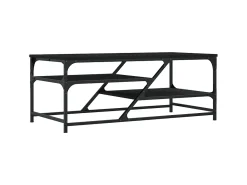 Mesa De Centro| Mesa de centro 100x49x40 cm derivados de madeira PT739526 Preto