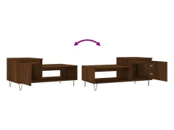 Mesa De Centro*vidaxl Mesa de centro 100x50x45 cm derivados madeira carvalho castanho Natural claro