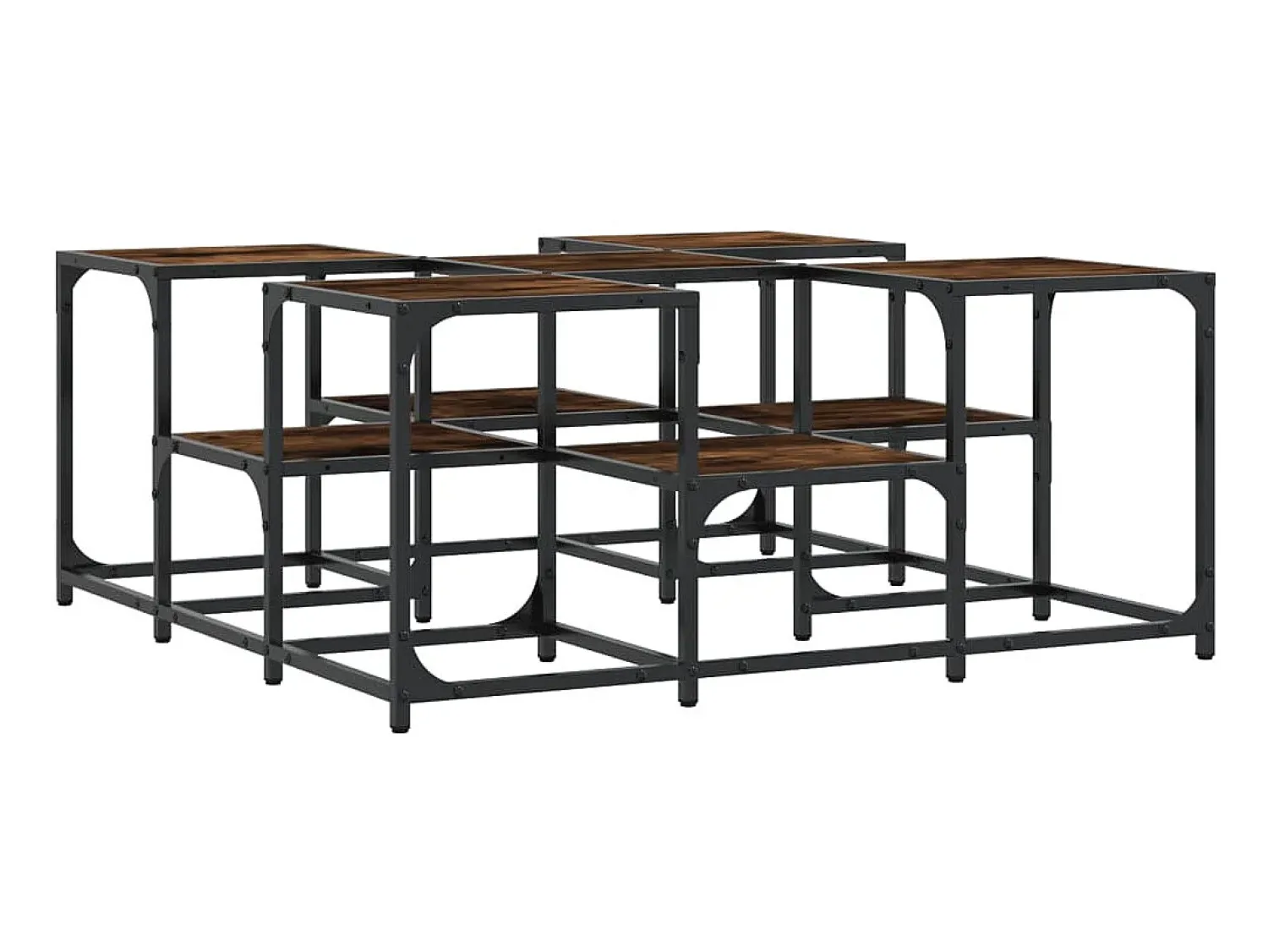 Best Mesa de centro 91x91x40 cm derivados de madeira carvalho fumado PT771352 Castanho