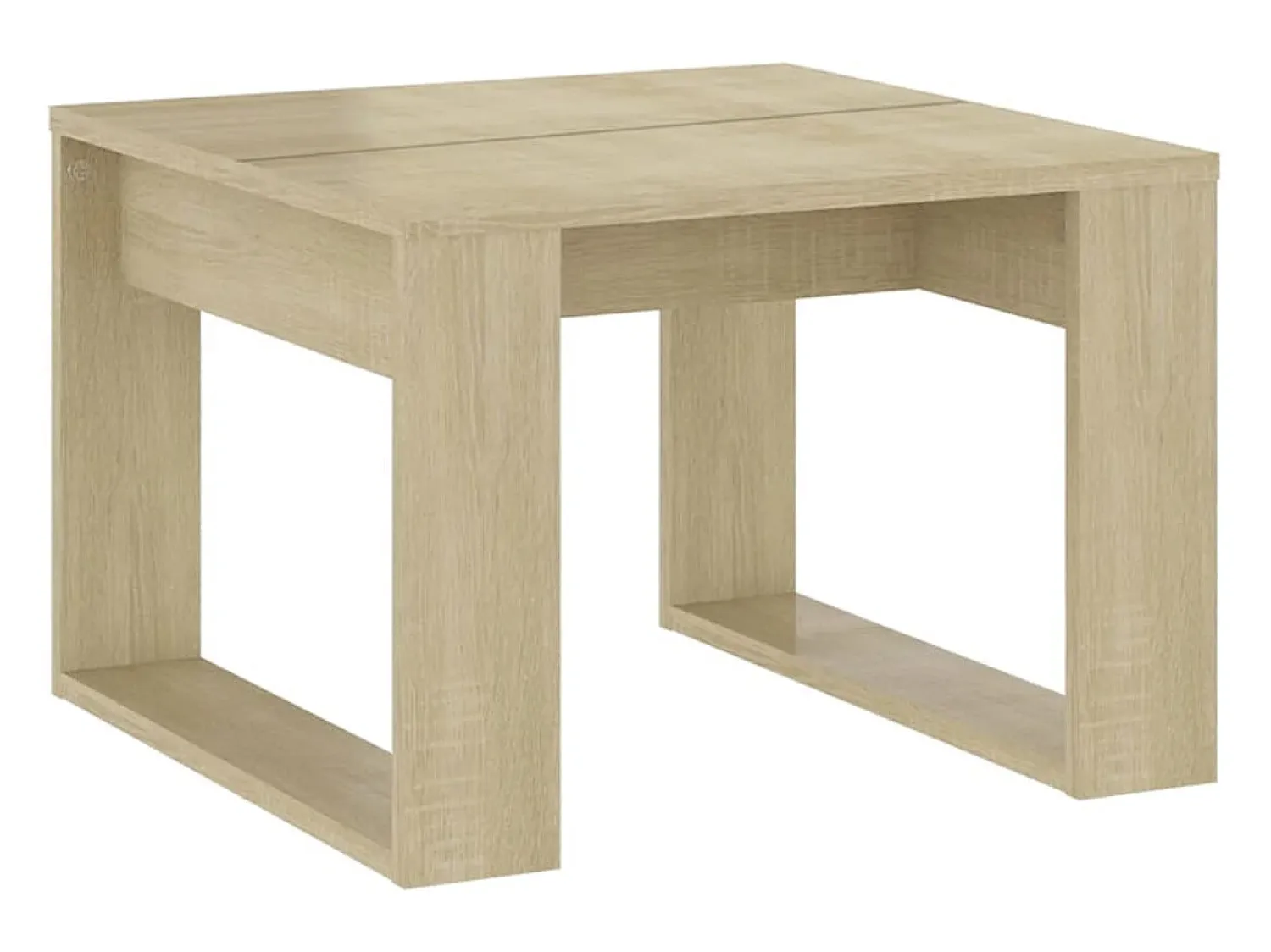 Mesa De Centro| Mesa de centro 50x50x35 cm derivados de madeira carvalho sonoma PT726054 Castanho