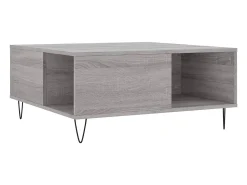 Best vidaxl Mesa de centro 80x80x36,5 cm derivados madeira sonoma Cinzento