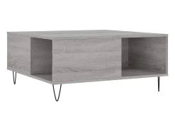 Best vidaxl Mesa de centro 80x80x36,5 cm derivados madeira sonoma Cinzento