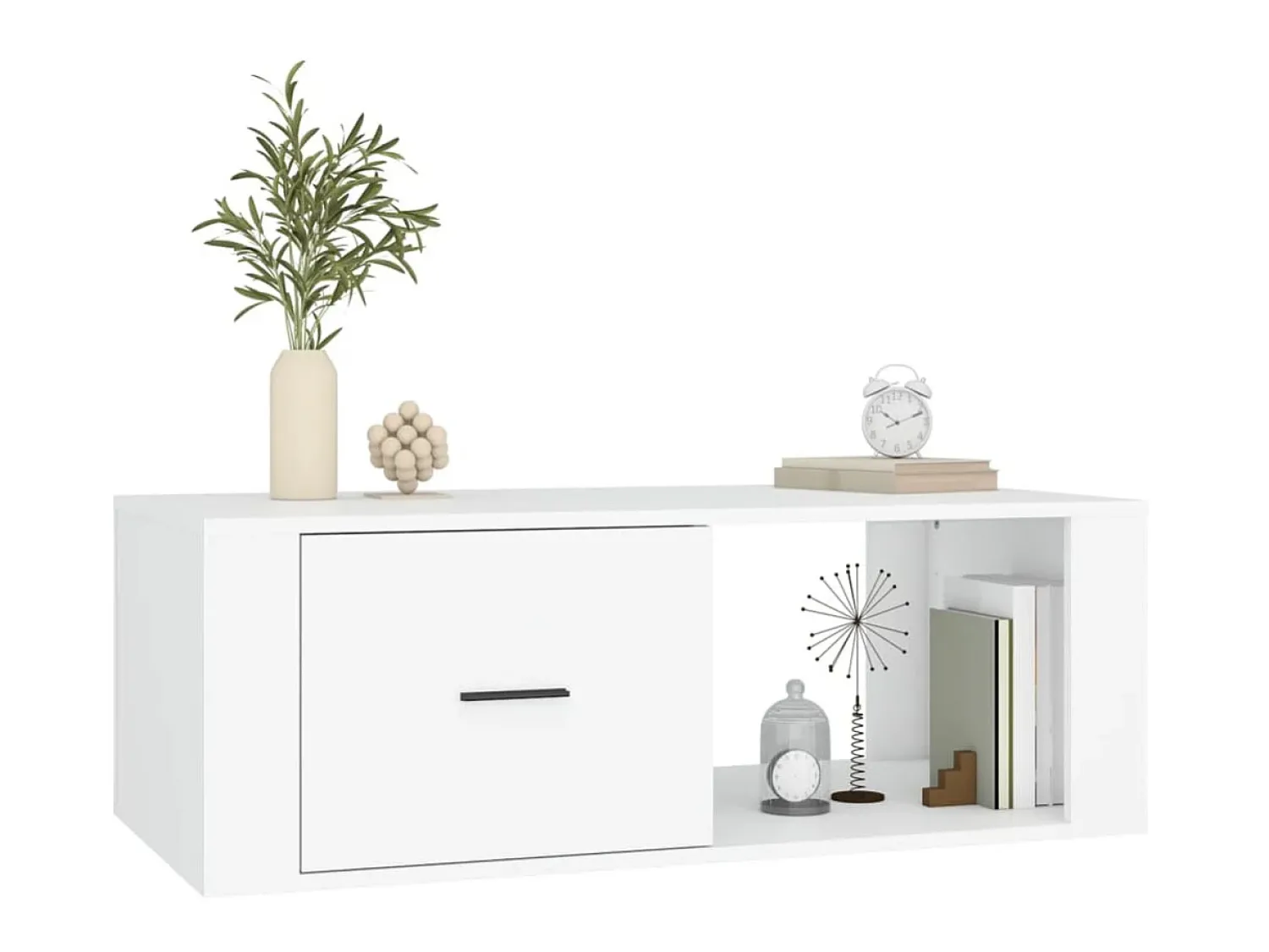 Mesa De Centro| Mesa de centro 100x50,5x35 cm derivados de madeira PT185838 Branco