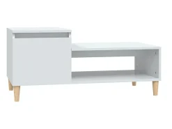 vidaxl Mesa de centro 100x50x45 cm derivados madeira brilhante^ Mesa De Centro