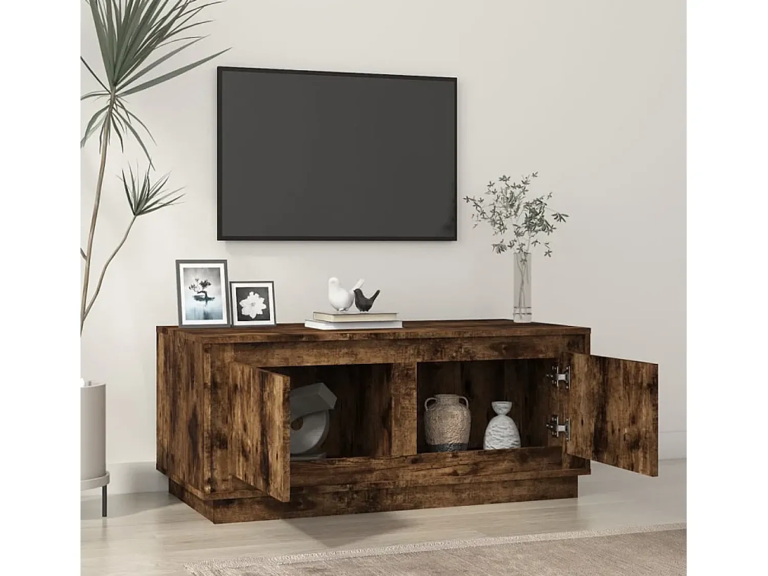 Online Mesa de centro 102x50x44 cm derivados madeira carvalho fumado PT163410 Castanho