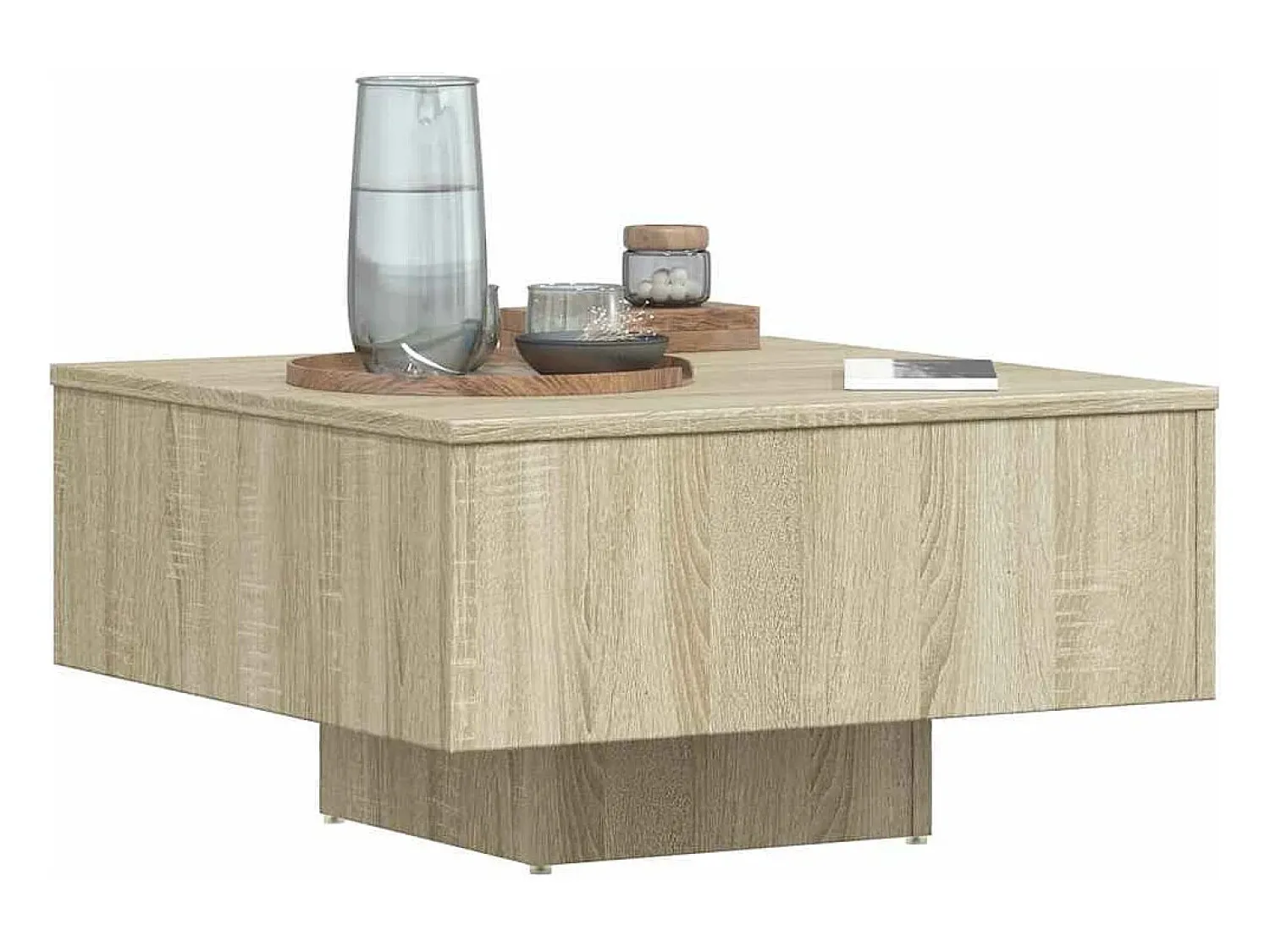 Sale vidaxl Mesa de centro 60x60x31,5 cm derivados madeira carvalho sonoma Natural claro