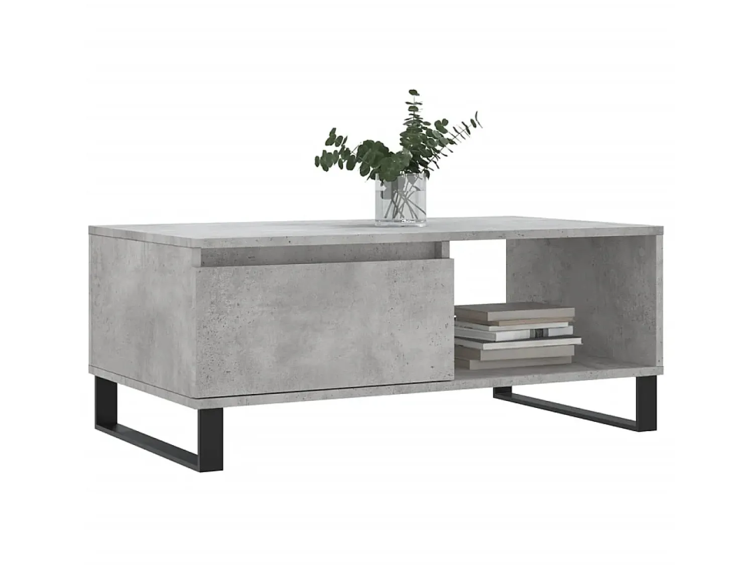 Online Mesa de centro 90x50x36,5 cm derivados madeira cimento PT288242 Cinzento