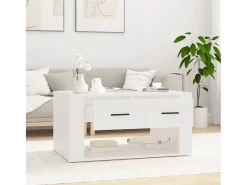 Hot Mesa de centro 80x50x40 cm derivados de madeira PT257462 Branco