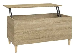 New vidaxl Mesa de centro 90x44,5x45 cm derivados madeira carvalho sonoma Natural claro