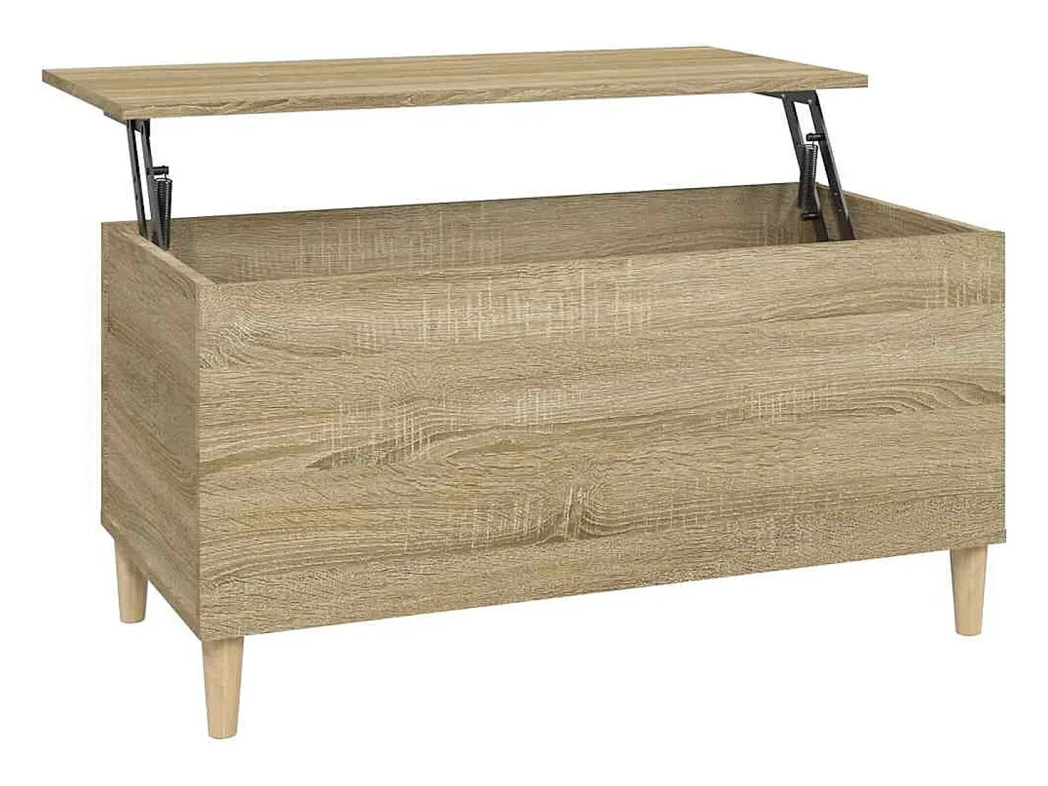 New vidaxl Mesa de centro 90x44,5x45 cm derivados madeira carvalho sonoma Natural claro